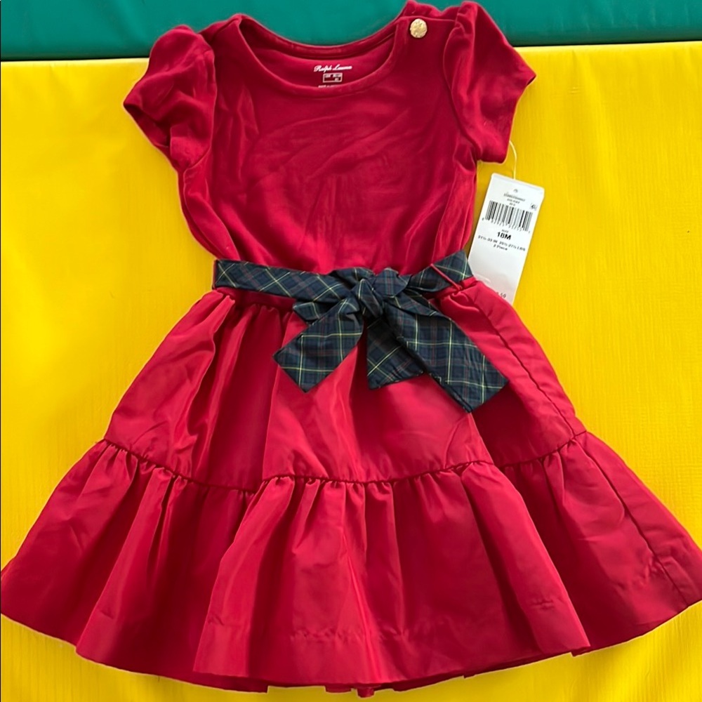 Ralph Lauren Red Puff Sleeve Sundress